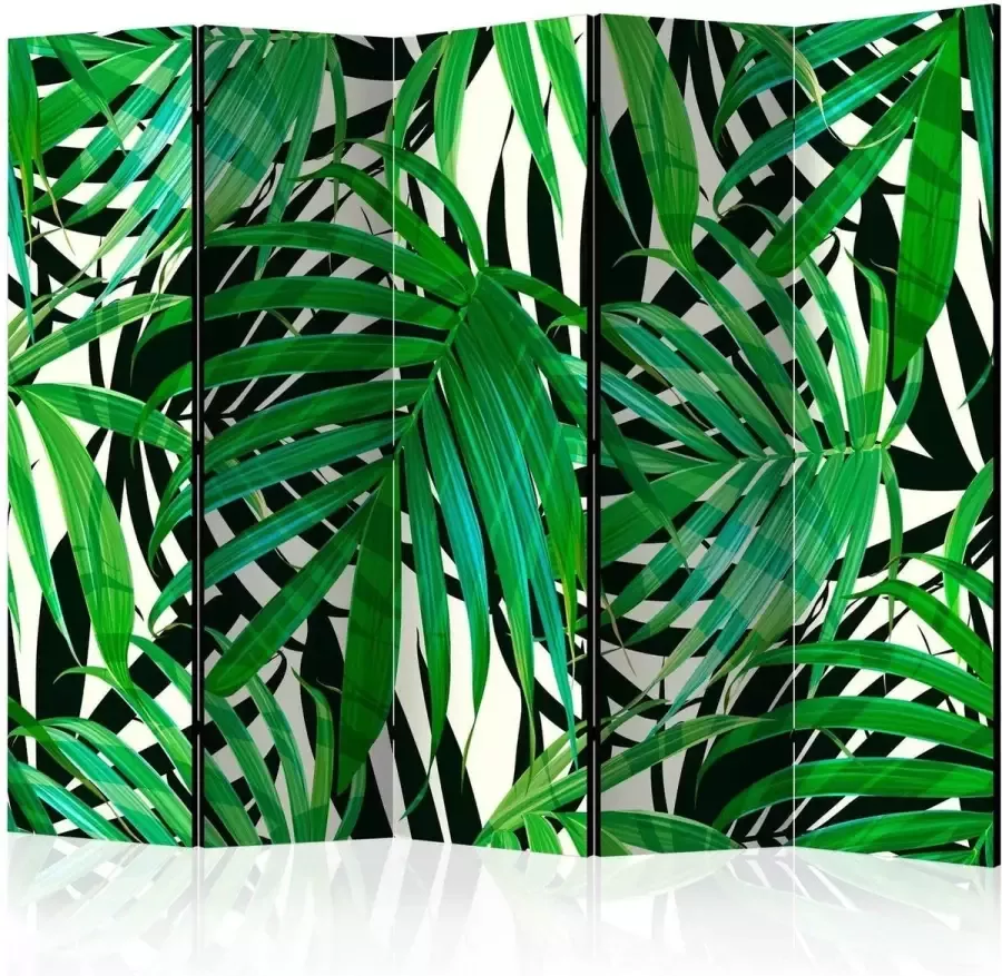 Artgeist Walljar Vouwscherm Tropical Leaves II [Room Dividers]