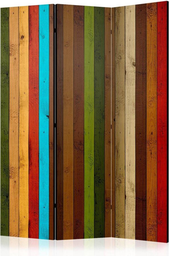 Vouwscherm Wooden rainbow [Room Dividers]