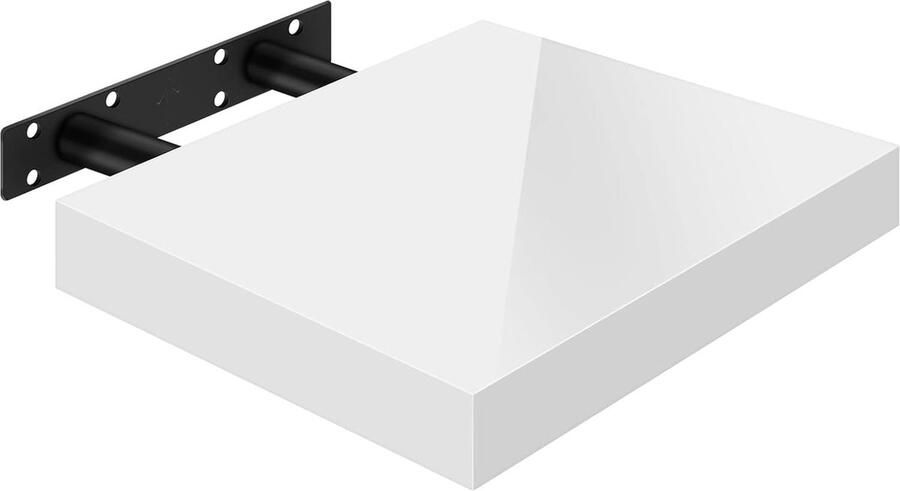 Wandrek wandplank zwevend rek boekenrek cd dvd houten plaat 30 x 22 9 x 3 8 cm wit RG9489ws