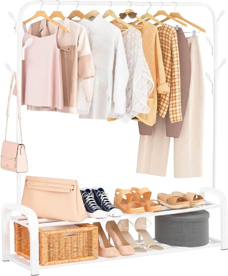 Vrijstaand kledingrek multifunctioneel 1 stuk modern design