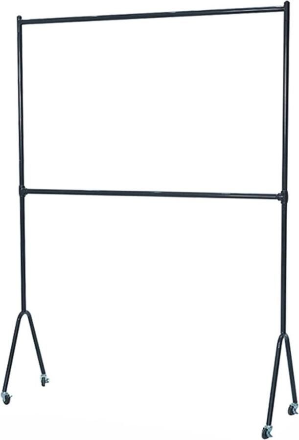 Vrijstaand Metalen Kledingrek met Dubbele Stang Perfect voor Kledingopslag en Organisatie