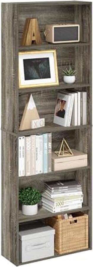 Vrijstaande boekenkast met 6 niveaus Modern en Ruimtebesparend