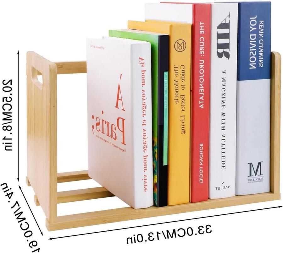 Vrijstaande bureau-boekenkast voor kantoorbenodigdheden en studie Ruimtebesparende mini boekenkast voor thuis Bruin Ideale bureau-organizer met klein formaat