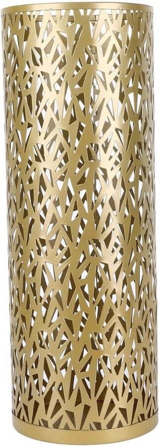 Vrijstaande Metalen Paraplubak Parapluhouderrek voor Hal Ingang Thuis Hotel Kantoor Goudkleurig - Foto 2