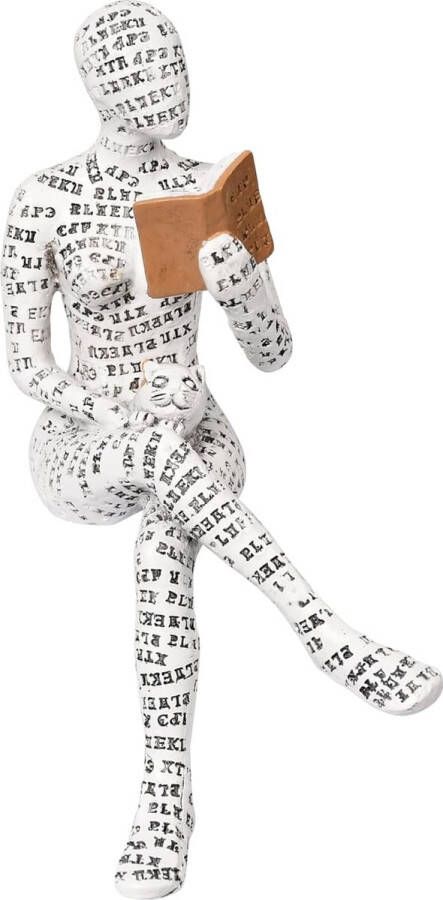 Vrouw lezen boekenkast decor abstracte moderne stijl leesfiguur van hars innovatief leesbaar dame standbeeld Pulp Woman lezen sculptuur boekenplank decor (stijl 02)