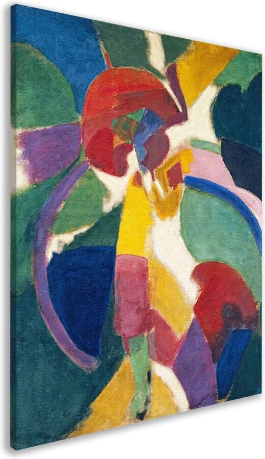 Vrouw met een parasol Robert Delaunay schilderijen Dame wanddecoratie Schilderijen canvas Oude meesters Muurdecoratie modern Canvas schilderijen Decoratie slaapkamer canvas 100x150 cm