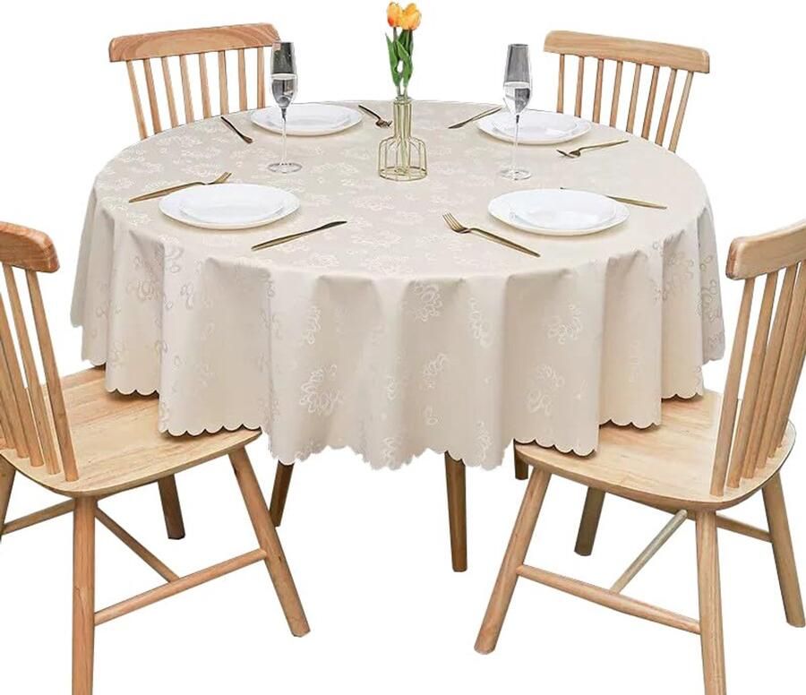 Vuilafstotend tafelkleed waterbestendig 1 stuk Ø 120 cm PVC