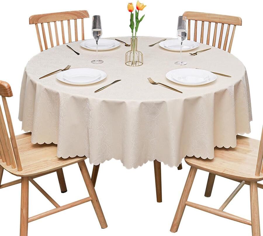 Vuilafstotend tafelkleed waterbestendig 1 stuk 120 cm PVC