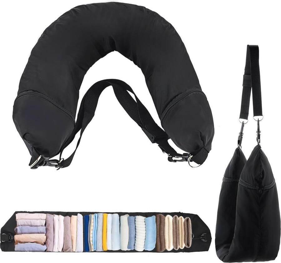 Vulbaar Reiskussen met Verstelbare Schouderriem Comfortabel en Multifunctioneel voor Auto en Vliegtuig