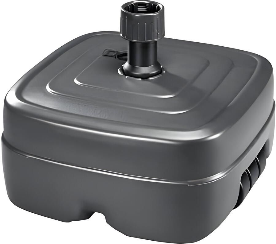 Vulbare Parasolvoet Antraciet 45 Liter Met Wielen en Handgreep Zware Stabiliteitsvoet voor Buitenparasols tot 5 Meter Vorstbestendig en UV-bestendig HDPE Materiaal