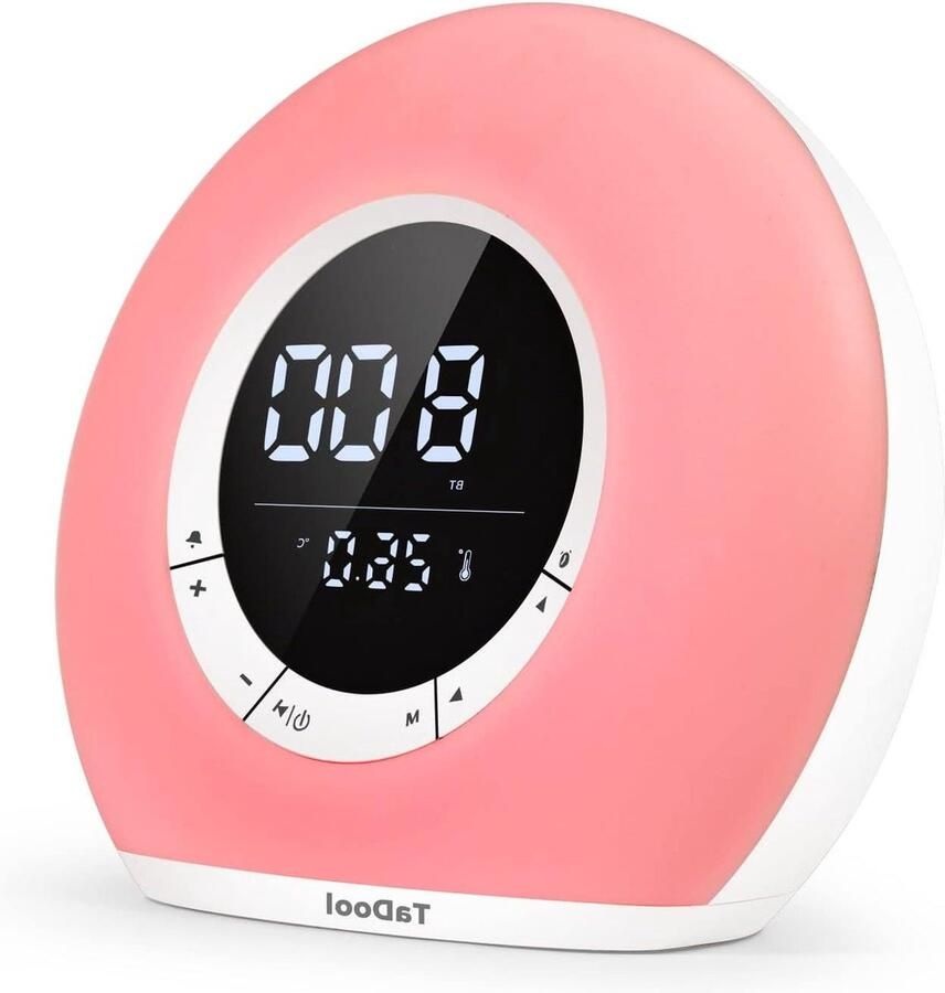 Wake Up Light Alarm Clock Bluetooth Speaker Personal Sleep Routine Reading Light Nightstand Children's Sleep Trainer Feeding Lamp