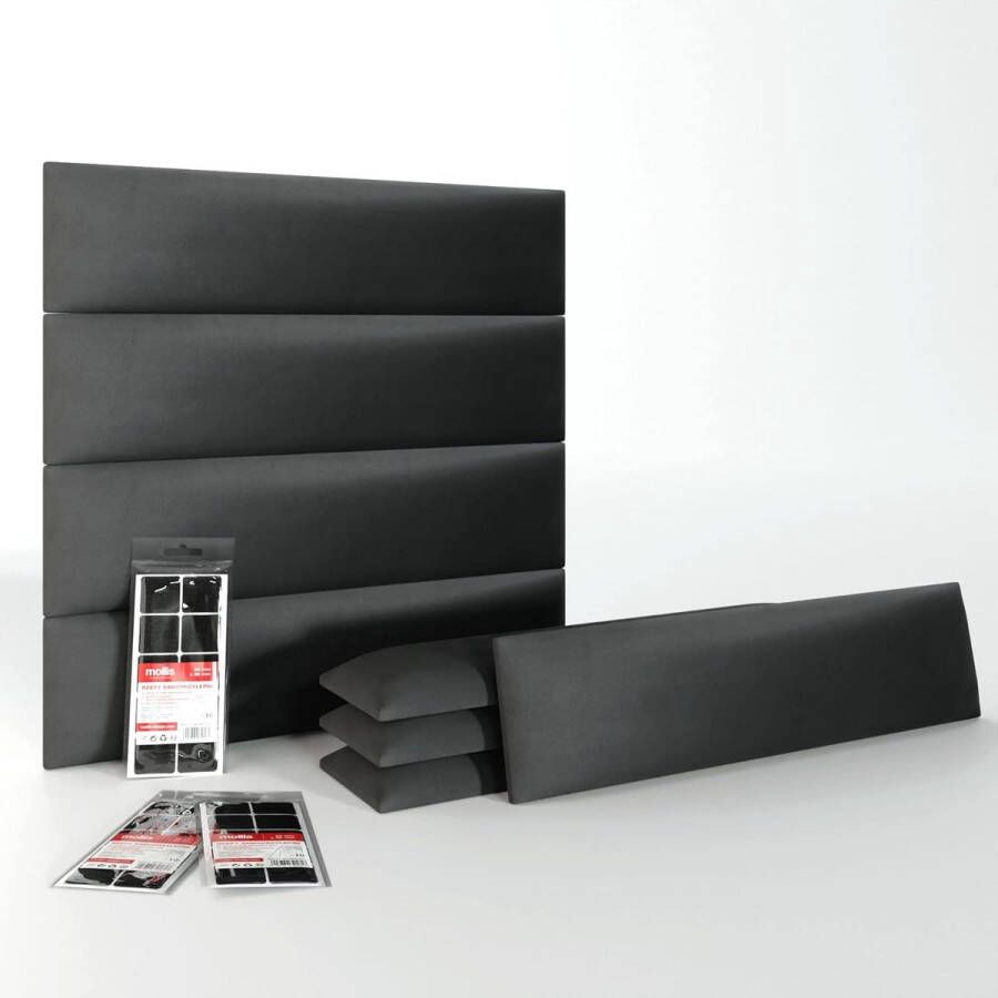 Wall Panel Upholstered Modern 3D Decoration Wall Cladding Acoustic Wall Cushion Sound-Absorbing Headboard for Bed Head Living Room Decorative Wall Rectangles 15 x 60 cm Set of 8