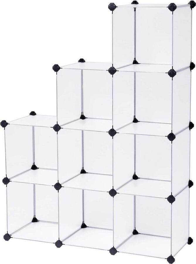 Wall Unit White 93 X 31 X 123 CmLarge Modern Design & Storage Solution