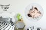 WallCircle Wandcirkel ⌀ 120 Kitten Grappig Bed Kinderen Jongens Meisjes Kids Ronde schilderijen woonkamer Wandbord rond Muurdecoratie cirkel Kamer decoratie binnen Wanddecoratie muurcirkel Woonaccessoires XXL - Thumbnail 1