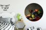 WallCircle Wandcirkel ⌀ 120 Rustiek Tafel Fruit Stilleven Beker Ronde schilderijen woonkamer Wandbord rond Muurdecoratie cirkel Kamer decoratie binnen Wanddecoratie muurcirkel Woonaccessoires XXL - Thumbnail 1