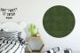 WallCircle Wandcirkel ⌀ 140 Leer Groen Dierenhuid Ronde schilderijen woonkamer Wandbord rond Muurdecoratie cirkel Kamer decoratie binnen Wanddecoratie muurcirkel Woonaccessoires - Thumbnail 1
