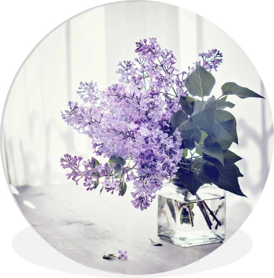 WallCircle Wandcirkel ⌀ 60 Een sering boeket op een tafel Ronde schilderijen woonkamer Wandbord rond Muurdecoratie cirkel Kamer decoratie binnen Wanddecoratie muurcirkel Woonaccessoires