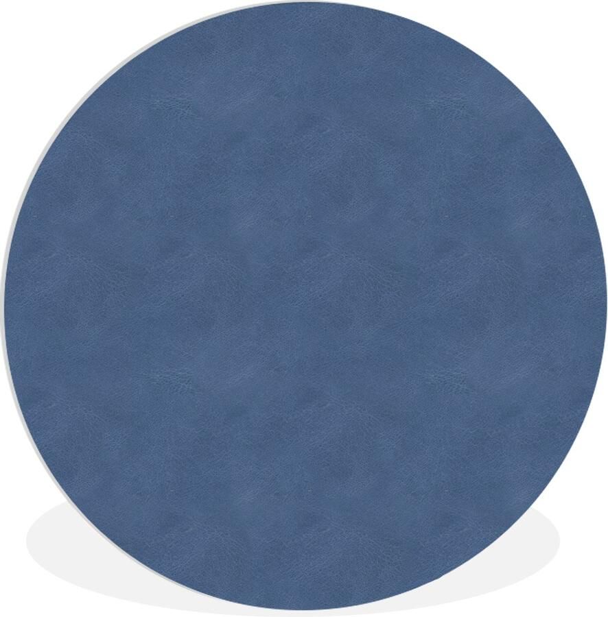 WallCircle Wandcirkel ⌀ 150 Leer Blauw Dierenhuid Ronde schilderijen woonkamer Wandbord rond Muurdecoratie cirkel Kamer decoratie binnen Wanddecoratie muurcirkel Woonaccessoires - Foto 2