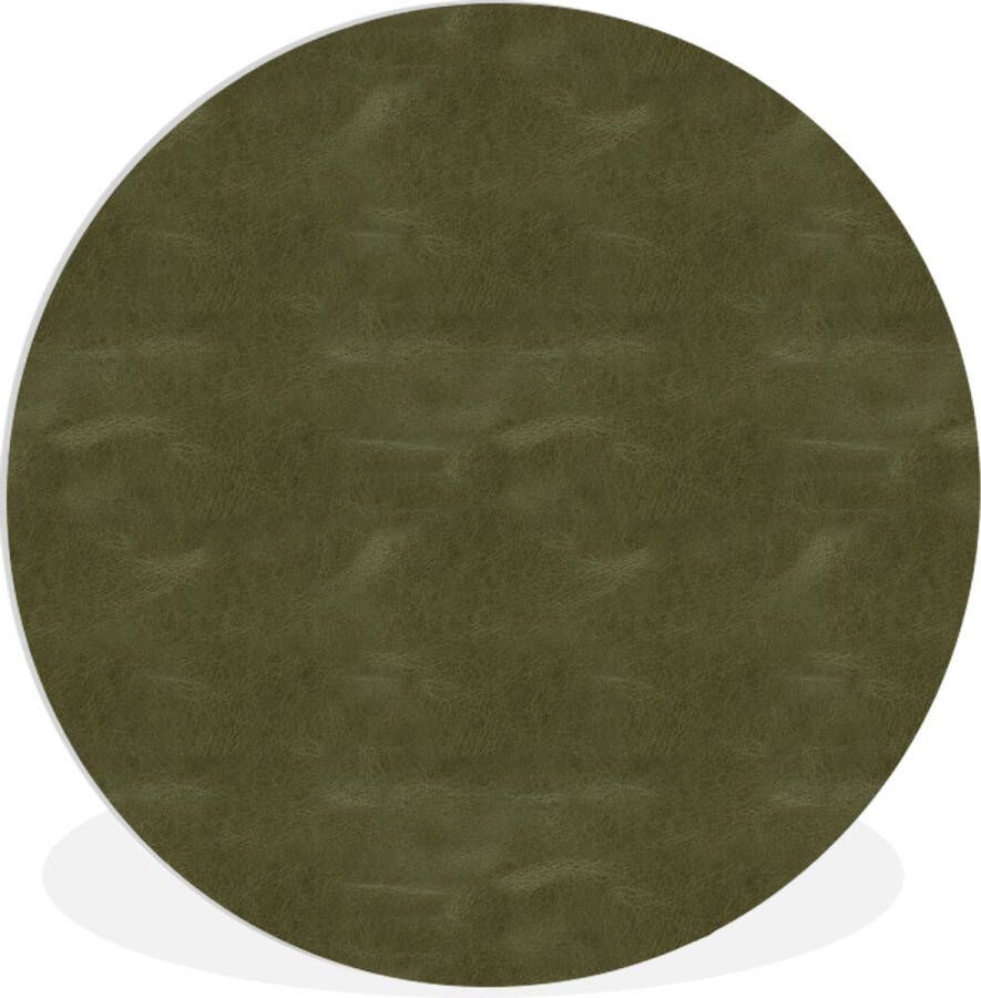 WallCircle Wandcirkel ⌀ 90 Leer Groen Dierenhuid Ronde schilderijen woonkamer Wandbord rond Muurdecoratie cirkel Kamer decoratie binnen Wanddecoratie muurcirkel Woonaccessoires