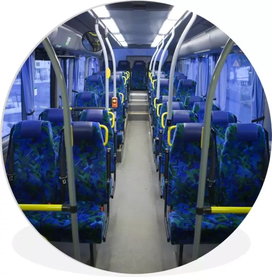 WallCircle Wandcirkel ⌀ 90 Bus Stoelen Interieur Ronde schilderijen woonkamer Wandbord rond Muurdecoratie cirkel Kamer decoratie binnen Wanddecoratie muurcirkel Woonaccessoires