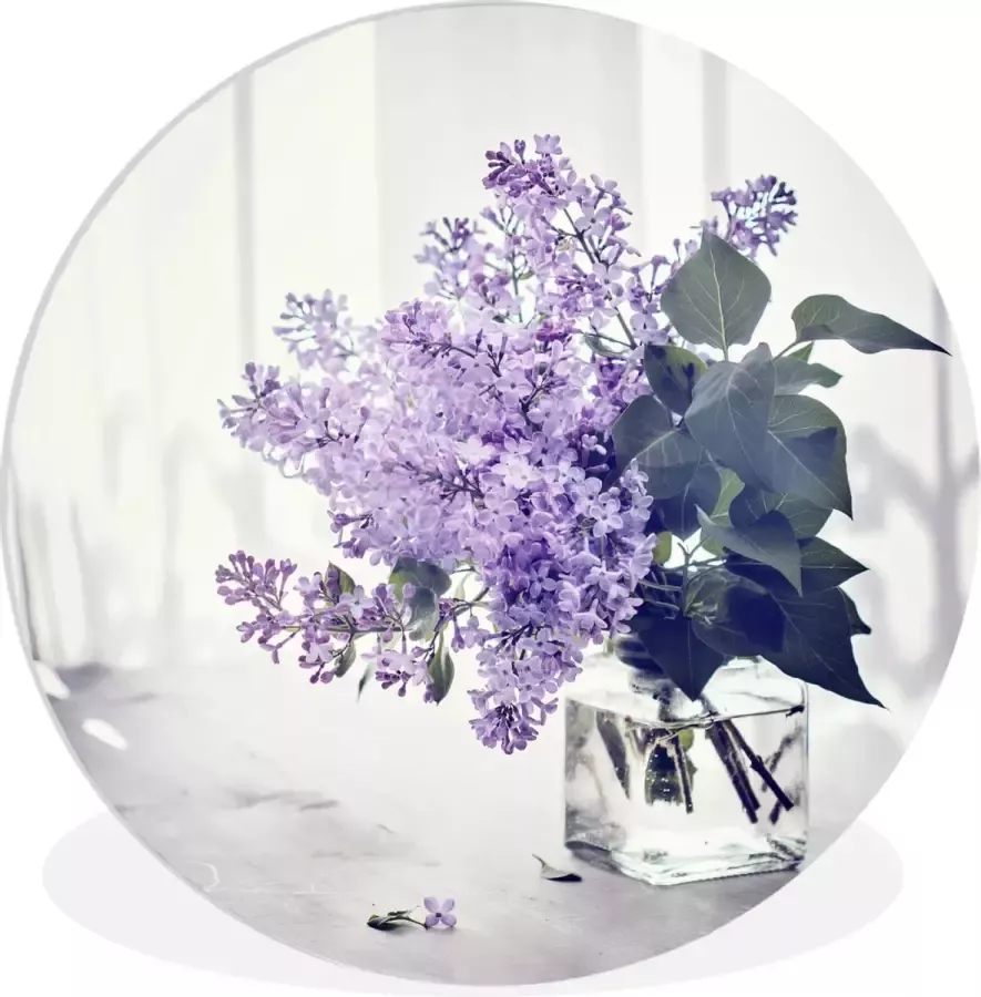 WallCircle Wandcirkel ⌀ 120 Een sering boeket op een tafel Ronde schilderijen woonkamer Wandbord rond Muurdecoratie cirkel Kamer decoratie binnen Wanddecoratie muurcirkel Woonaccessoires XXL