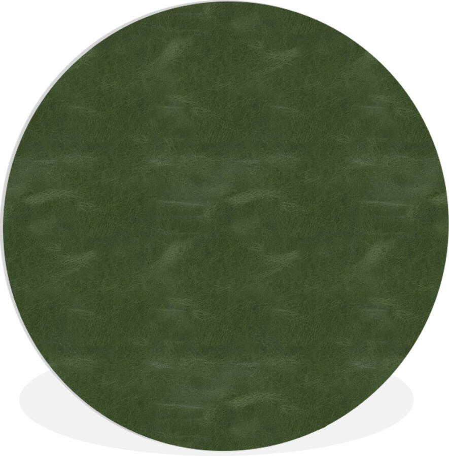 WallCircle Wandcirkel ⌀ 150 Leer Groen Dierenhuid Ronde schilderijen woonkamer Wandbord rond Muurdecoratie cirkel Kamer decoratie binnen Wanddecoratie muurcirkel Woonaccessoires - Foto 2