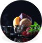 WallCircle Wandcirkel ⌀ 120 Rustiek Fruit Kaas Tafel Stilleven Ronde schilderijen woonkamer Wandbord rond Muurdecoratie cirkel Kamer decoratie binnen Wanddecoratie muurcirkel Woonaccessoires XXL - Thumbnail 2