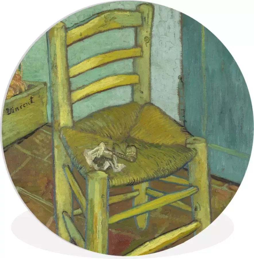 WallCircle Wandcirkel ⌀ 30 Vincents stoel Vincent van Gogh Ronde schilderijen woonkamer Wandbord rond Muurdecoratie cirkel Kamer decoratie binnen Wanddecoratie muurcirkel Woonaccessoires