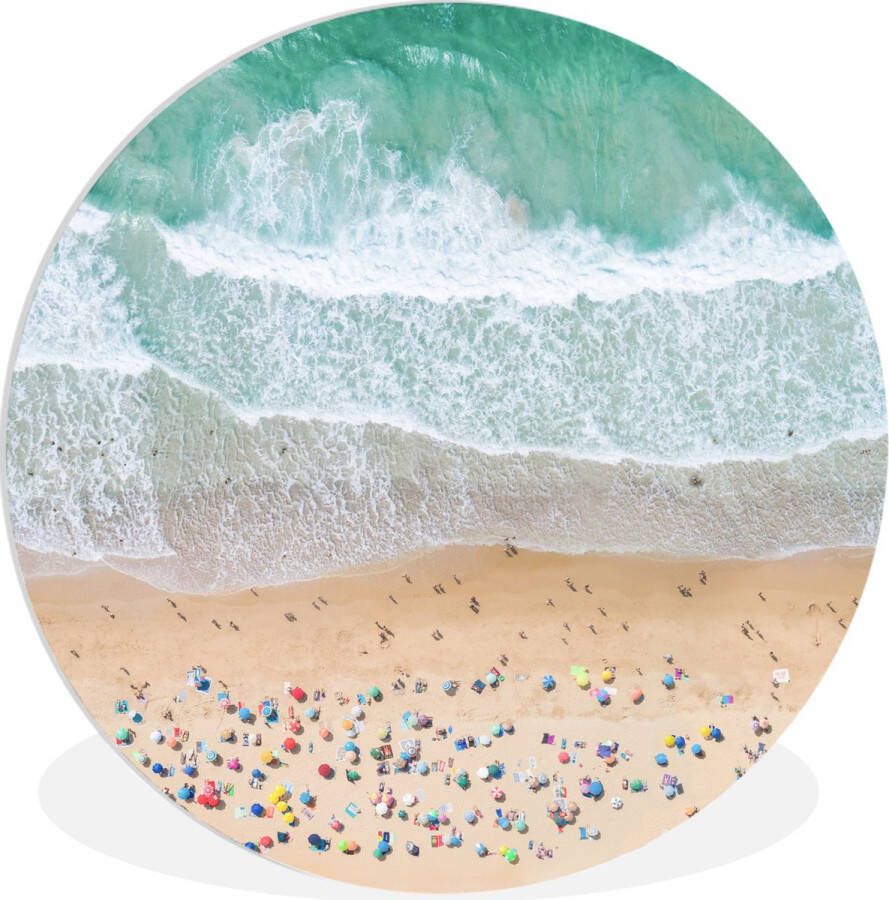 WallCircle Wandcirkel ⌀ 30 Zee Strand Parasols Water Zomer Ronde schilderijen woonkamer Wandbord rond Muurdecoratie cirkel Kamer decoratie binnen Wanddecoratie muurcirkel Woonaccessoires - Foto 2