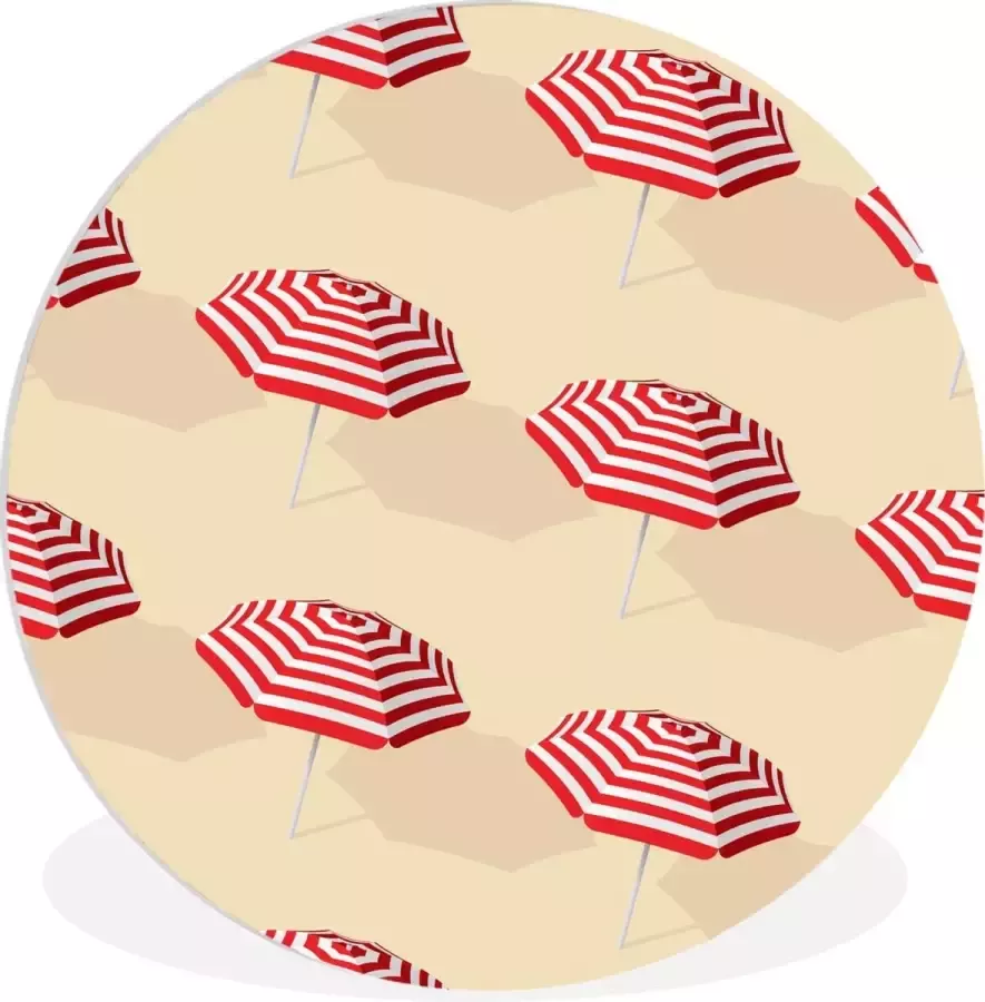 WallCircle Wandcirkel ⌀ 140 Zomer Parasol Pastel Ronde schilderijen woonkamer Wandbord rond Muurdecoratie cirkel Kamer decoratie binnen Wanddecoratie muurcirkel Woonaccessoires