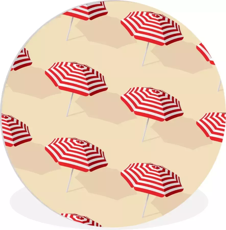 WallCircle Wandcirkel ⌀ 90 Zomer Parasol Pastel Ronde schilderijen woonkamer Wandbord rond Muurdecoratie cirkel Kamer decoratie binnen Wanddecoratie muurcirkel Woonaccessoires