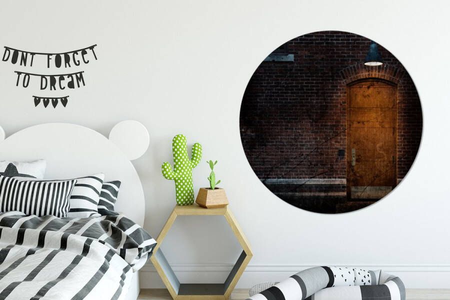 WallCircle Wandcirkel Muurcirkel Deur Muur Lamp Architectuur Aluminium Dibond ⌀ 120 cm Binnen en Buiten XXL - Foto 2