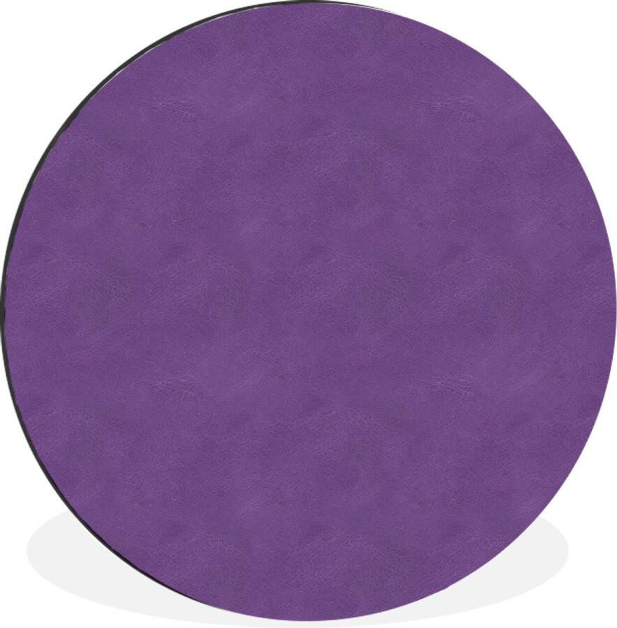 WallCircle Wandcirkel Muurcirkel Leer Paars Dierenhuid Aluminium Dibond 30x30 cm Binnen en Buiten