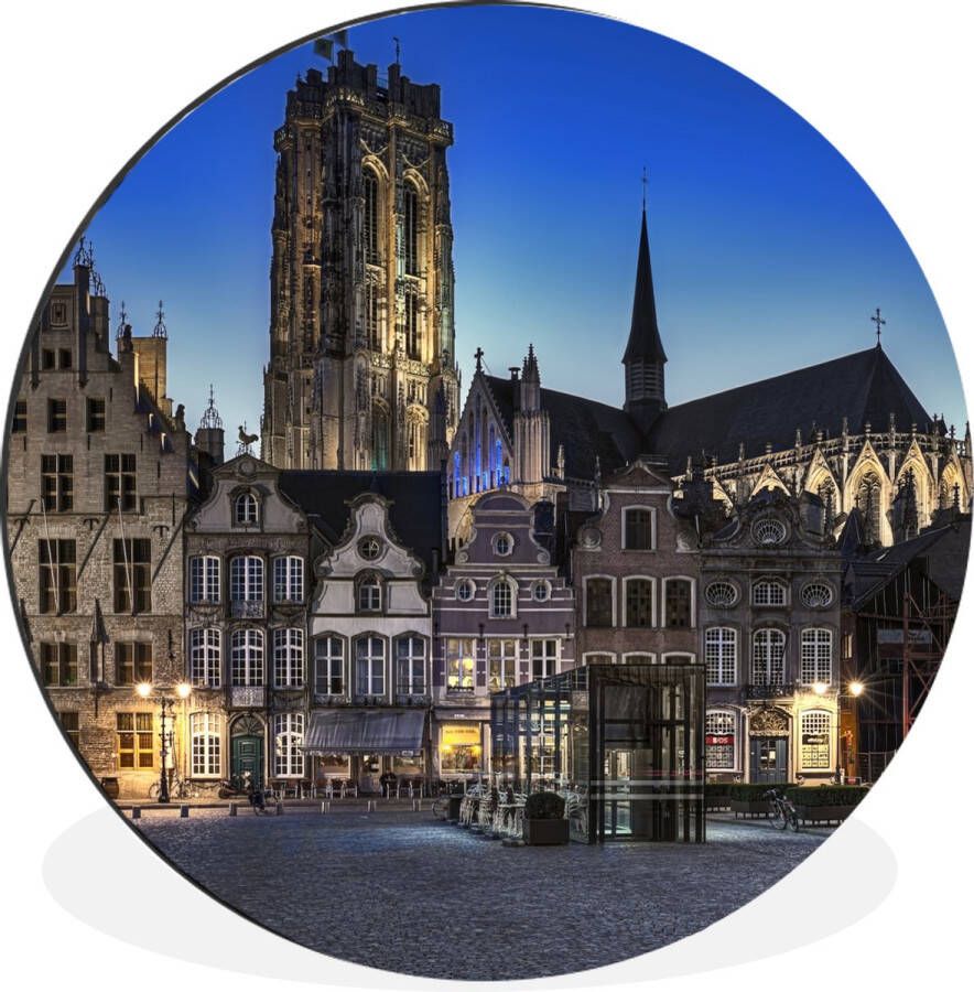 WallCircle Wandcirkel Muurcirkel Marktplaats Lamp Mechelen Aluminium Dibond ⌀ 60 cm Binnen en Buiten
