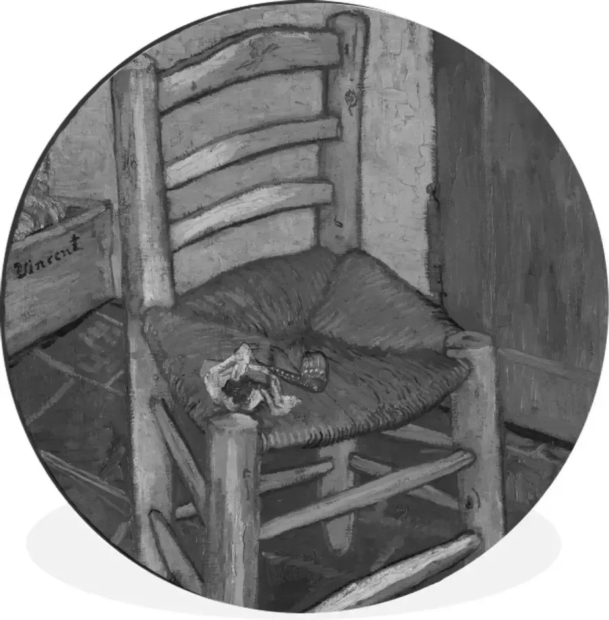 WallCircle Wandcirkel Muurcirkel Van Gogh's Chair Vincent van Gogh Aluminium Dibond ⌀ 90 cm Binnen en Buiten