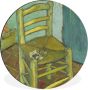 WallCircle Wandcirkel Muurcirkel Vincents stoel Vincent van Gogh Aluminium Dibond ⌀ 90 cm Binnen en Buiten - Thumbnail 2
