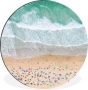WallCircle Wandcirkel Muurcirkel Zee Strand Parasols Water Zomer Aluminium Dibond ⌀ 120 cm Binnen en Buiten XXL - Thumbnail 3