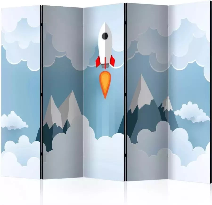 Artgeist Vouwscherm Rocket in the Clouds II [Room Dividers]