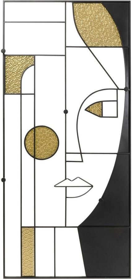 Wand Kapstok Art Face vrouw 200x90cm Kare Design