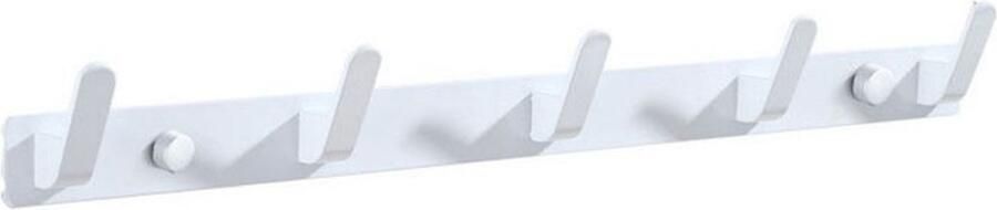 Wand Kapstokhaak Ruimte aluminium hanger Metalen wandkapstok Wandhaak om op te hangen Met 5 haken 43 5x3x3cm grijs 43.5*3*3cm - Foto 2