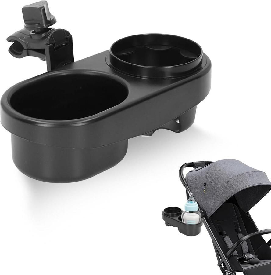 Wandelwagen bekerhouder verstelbare kinderwagen dubbele fles organizer voor fiets rolstoel rollator walker trolley motorfiets