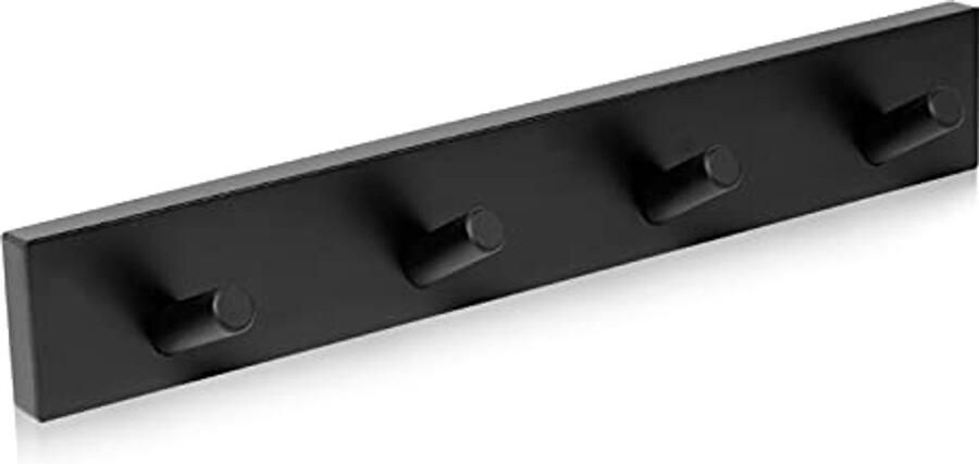 Wandgarderobe van natuurlijk hout met 4 haken – stijlvolle houtkapstok voor entree en slaapkamer