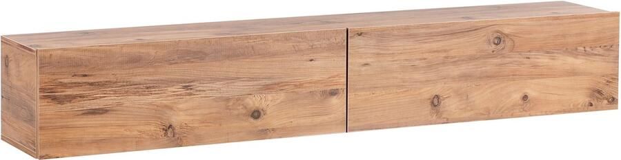 Beliani GLADSTONE Wandgemonteerd TV-meubel Bruin 180 cm Vezelplaat