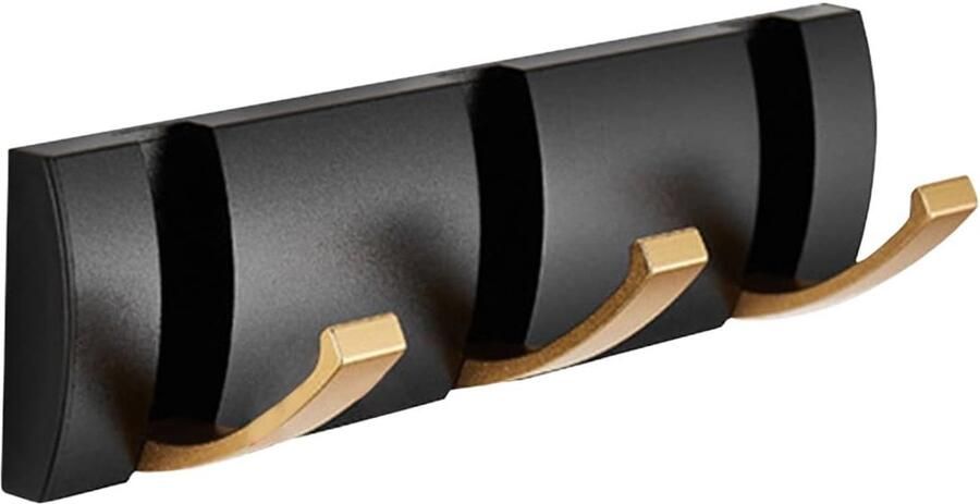 Wandgemonteerde aluminium kapstok ruimtebesparend 3 haken met verborgen haken modern voor keuken en badkamer