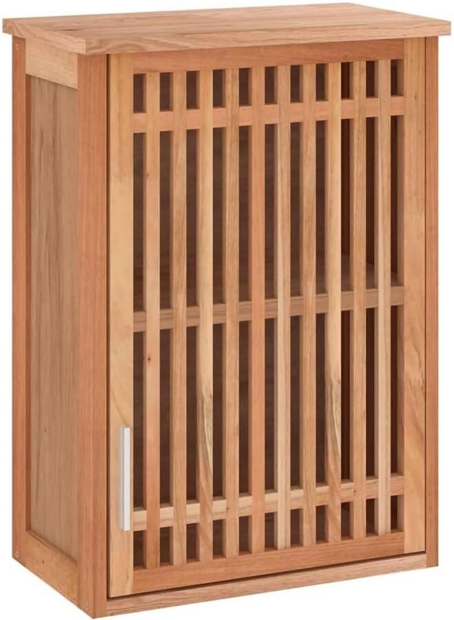 Wandgemonteerde Badkamerkast van Massief Walnotenhout 42x23x60 cm