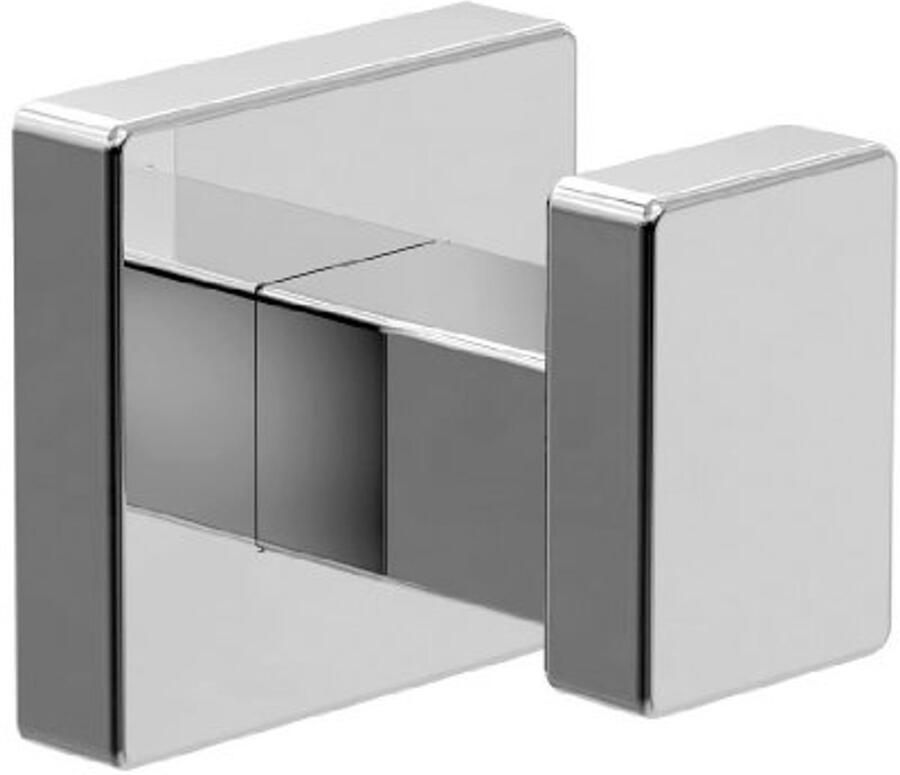 Wandgemonteerde kapstok in gepolijst chroom