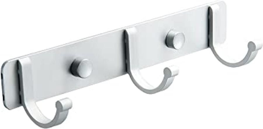 Wandgemonteerde Kapstokken voor Kleding en Handdoeken – Modern Design in Wit (3 Haken)