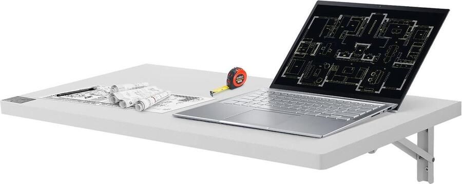 Wandgemonteerde klaptafel neerklapbaar bureau voor kleine ruimtes 315 x 1575 inch ijzeren beugel thuiskantoor eetkamer wasruimte keuken klaptafel wandmontage