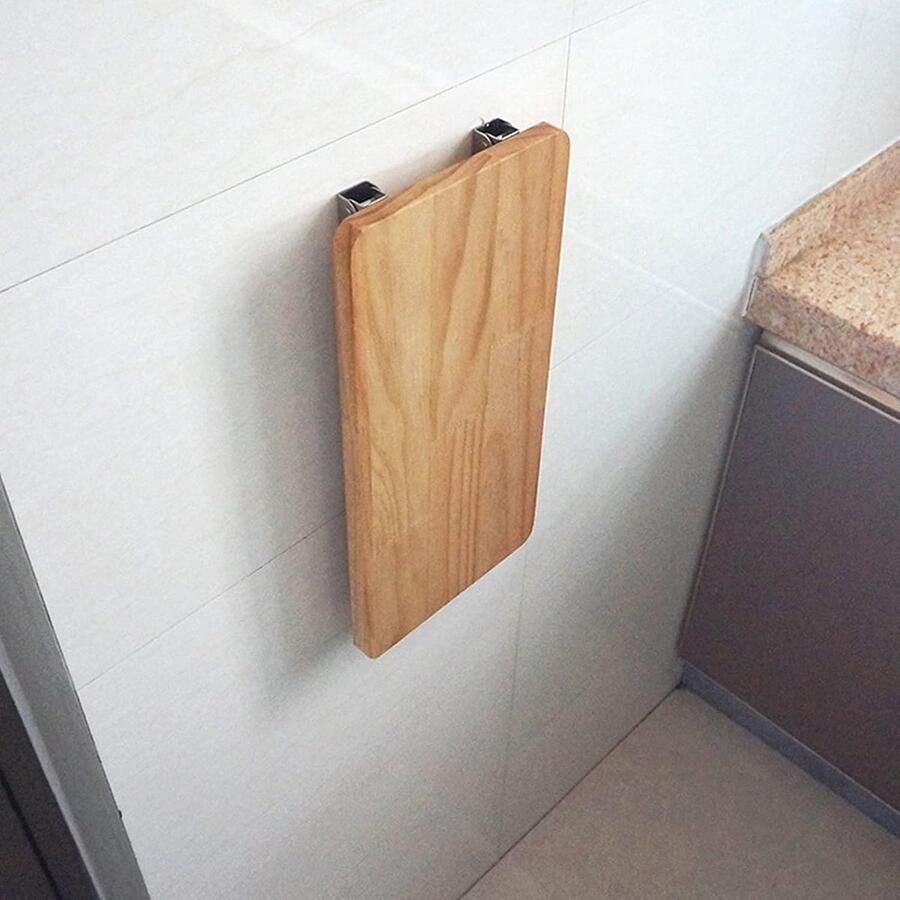 Wandgemonteerde opvouwbare keuken eettafel ruimtebesparend compact werkstation ontbijt bar tafel witte houten tafel (grootte: 60 × 40 cm 23 inch × 16 inch)