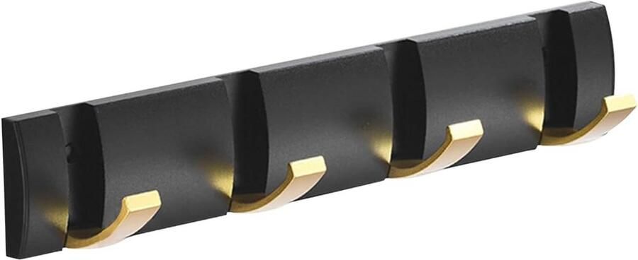 Wandgemonteerde opvouwbare metalen kapstok met verborgen haken voor handdoeken en kleding Ruimtebesparend design